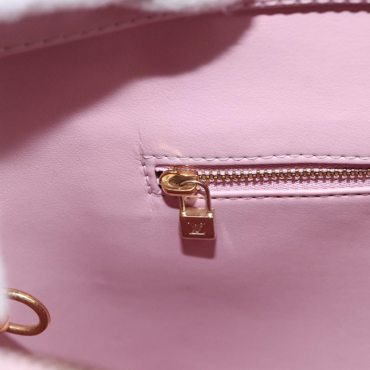 LOUIS VUITTON Monogram Vernis Houston Bag Marshmallow Pink M91302 LV Auth hk3631
