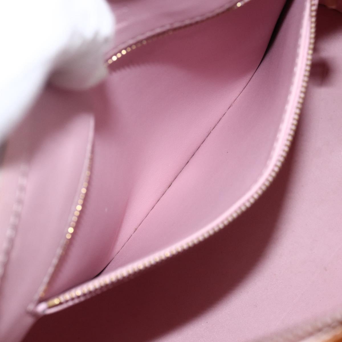 LOUIS VUITTON Monogram Vernis Houston Bag Marshmallow Pink M91302 LV Auth hk3631