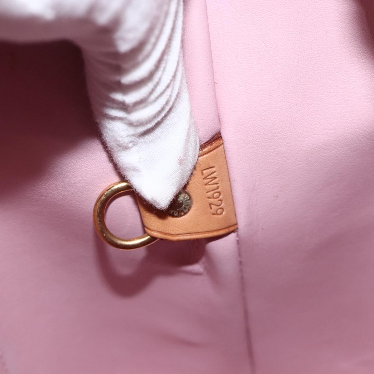 LOUIS VUITTON Monogram Vernis Houston Bag Marshmallow Pink M91302 LV Auth hk3631