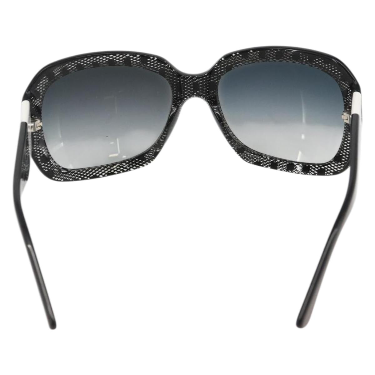 CHANEL COCO Mark Sunglasses Plastic Black 6146-A CC Auth hk3655A