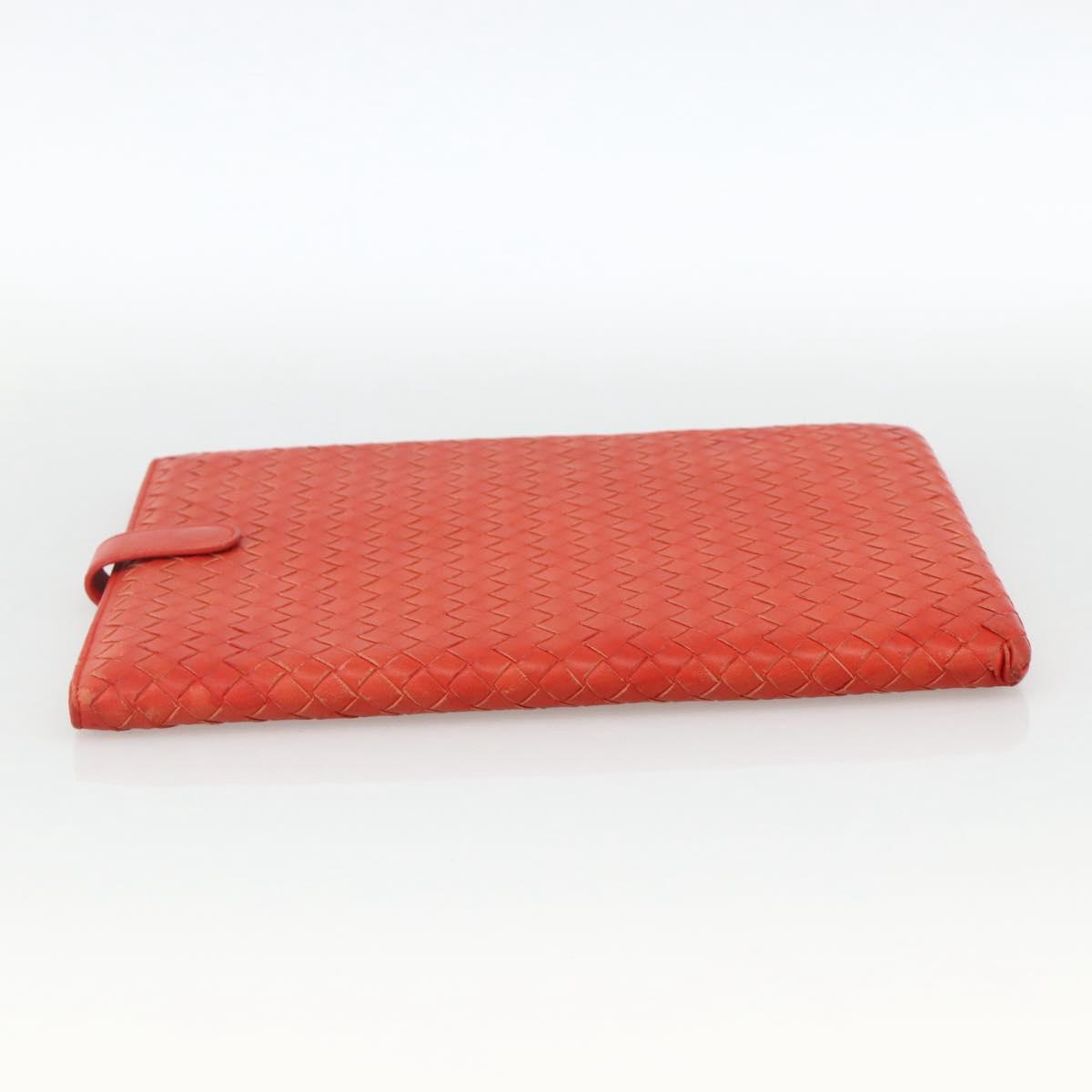 BOTTEGA VENETA INTRECCIATO iPad Case Leather Red Auth hk3674