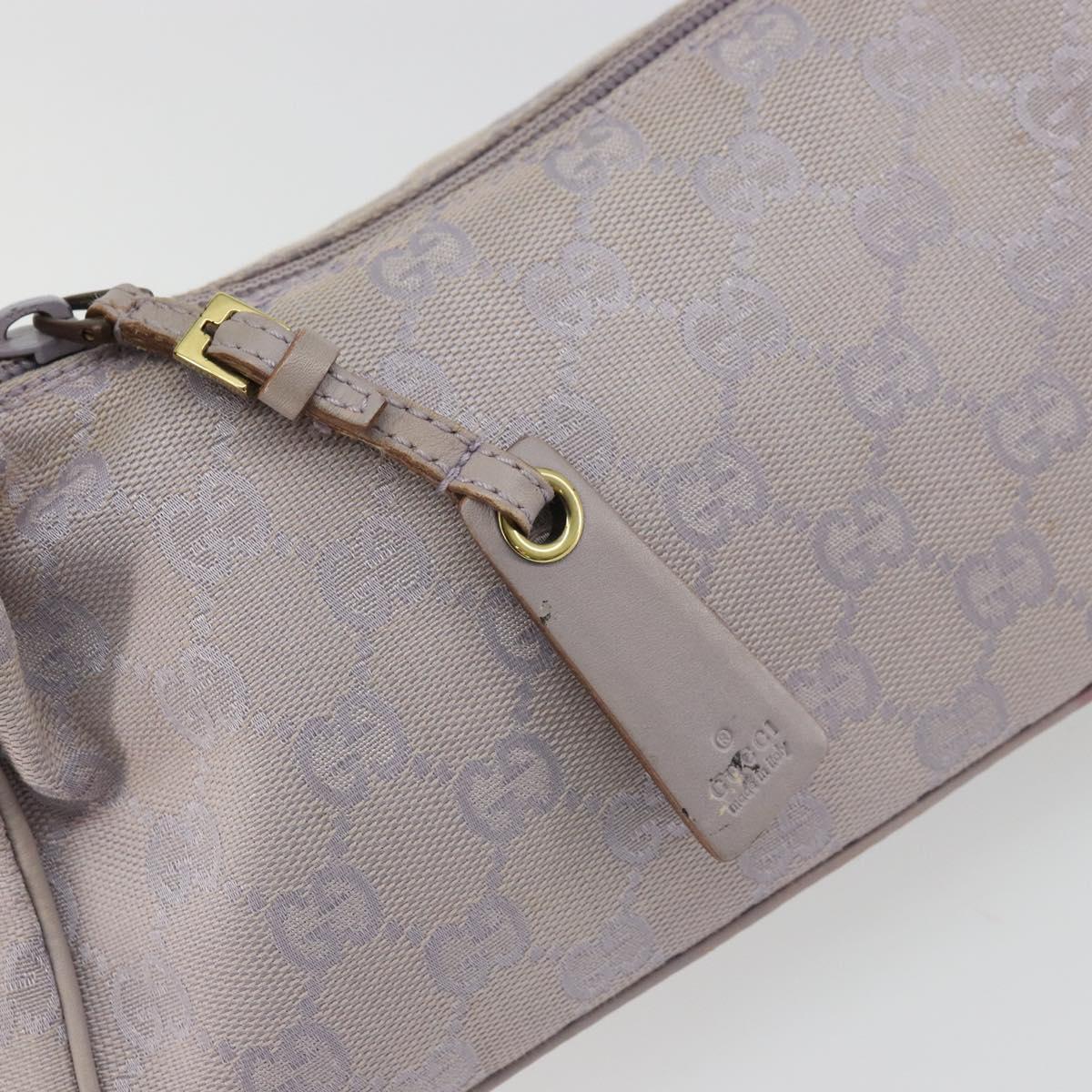 GUCCI GG Canvas Shoulder Bag Purple Gold 92697 Auth hk3677