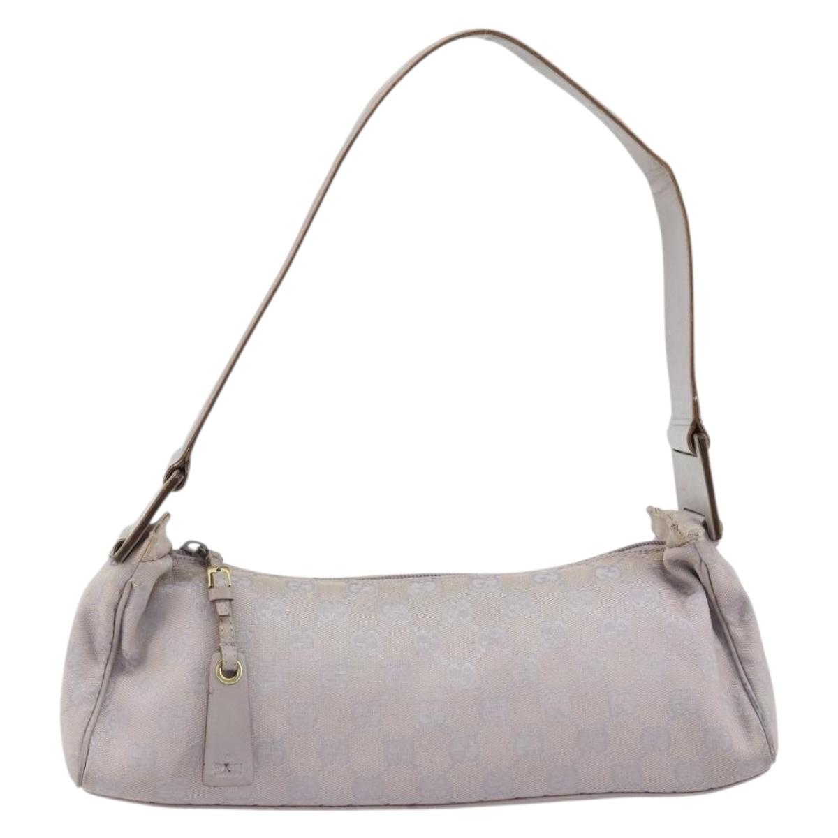 GUCCI GG Canvas Shoulder Bag Purple Gold 92697 Auth hk3677