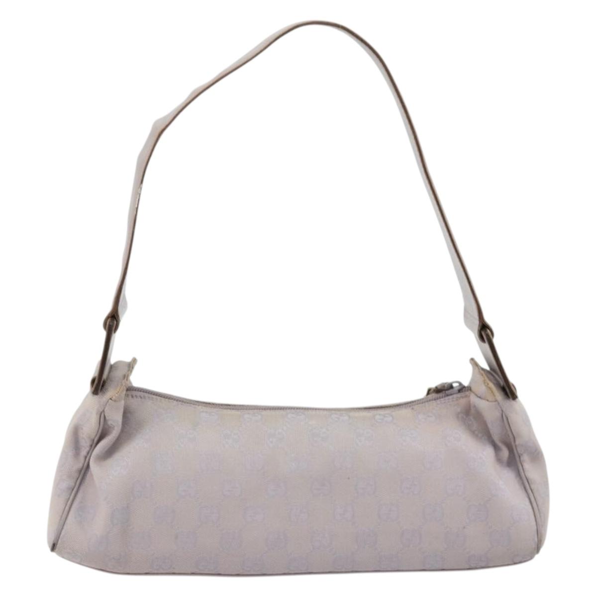 GUCCI GG Canvas Shoulder Bag Purple Gold 92697 Auth hk3677