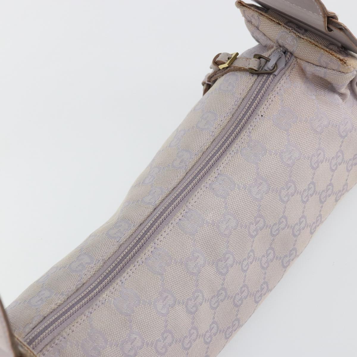 GUCCI GG Canvas Shoulder Bag Purple Gold 92697 Auth hk3677
