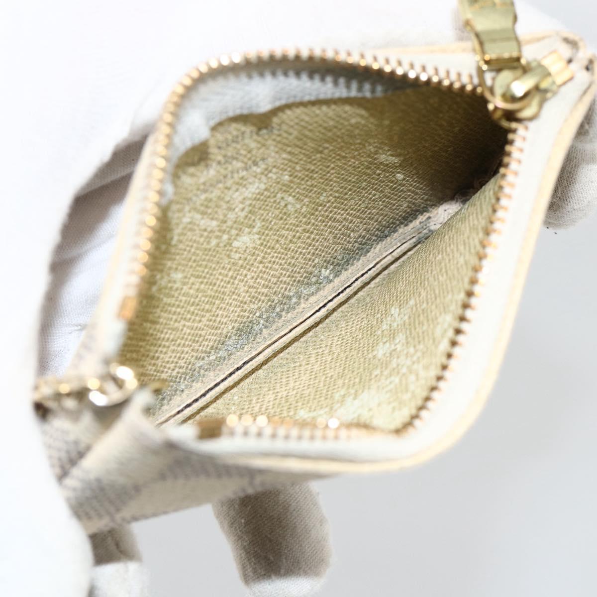LOUIS VUITTON Damier Azur Pochette Cles Coin Purse N62659 LV Auth hk3686