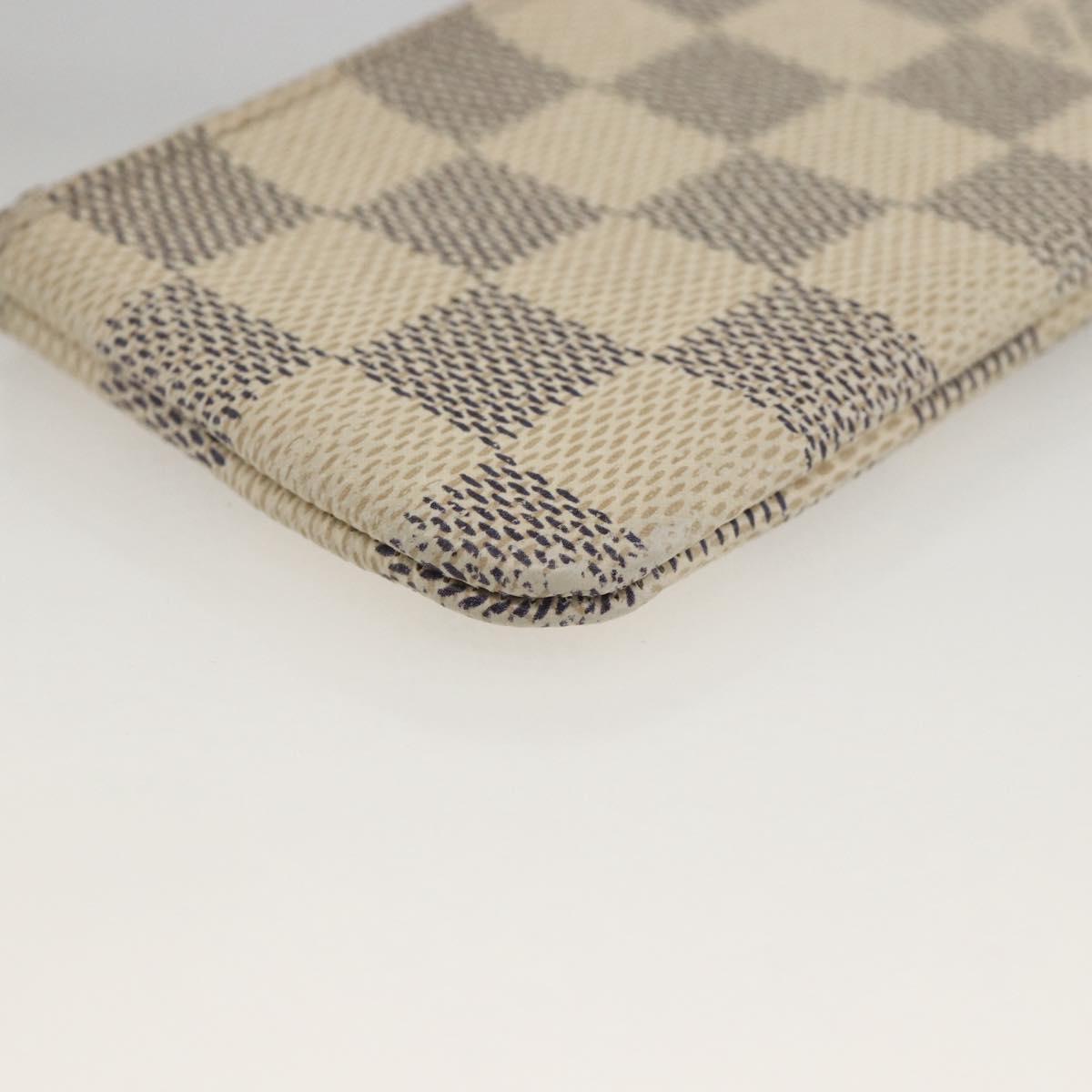 LOUIS VUITTON Damier Azur Pochette Cles Coin Purse N62659 LV Auth hk3686