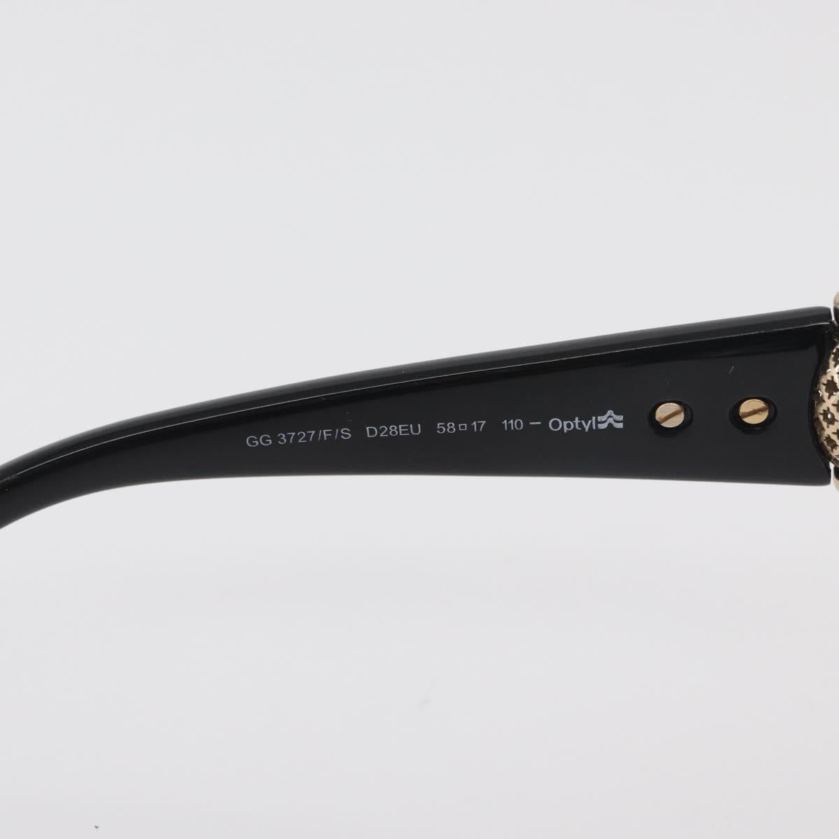GUCCI Sunglasses plastic Black GG3727 Auth hk3699A