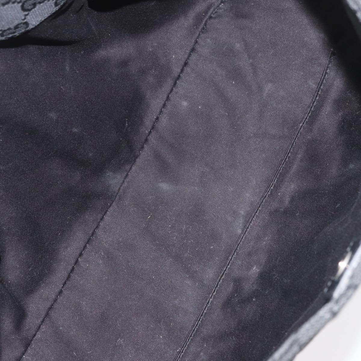 GUCCI GG Canvas Tote Bag Black 94898 Auth hk3714