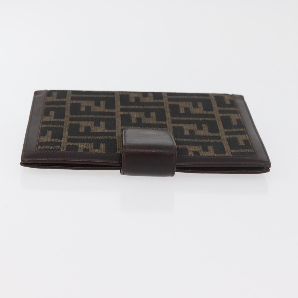 FENDI Zucca Canvas Day Planner Cover Brown Black Auth hk3722A