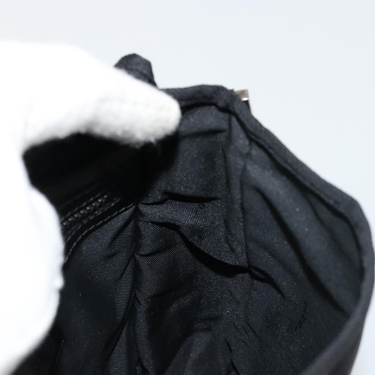 FENDI Shoulder Bag Nylon Black Silver Auth hk3723