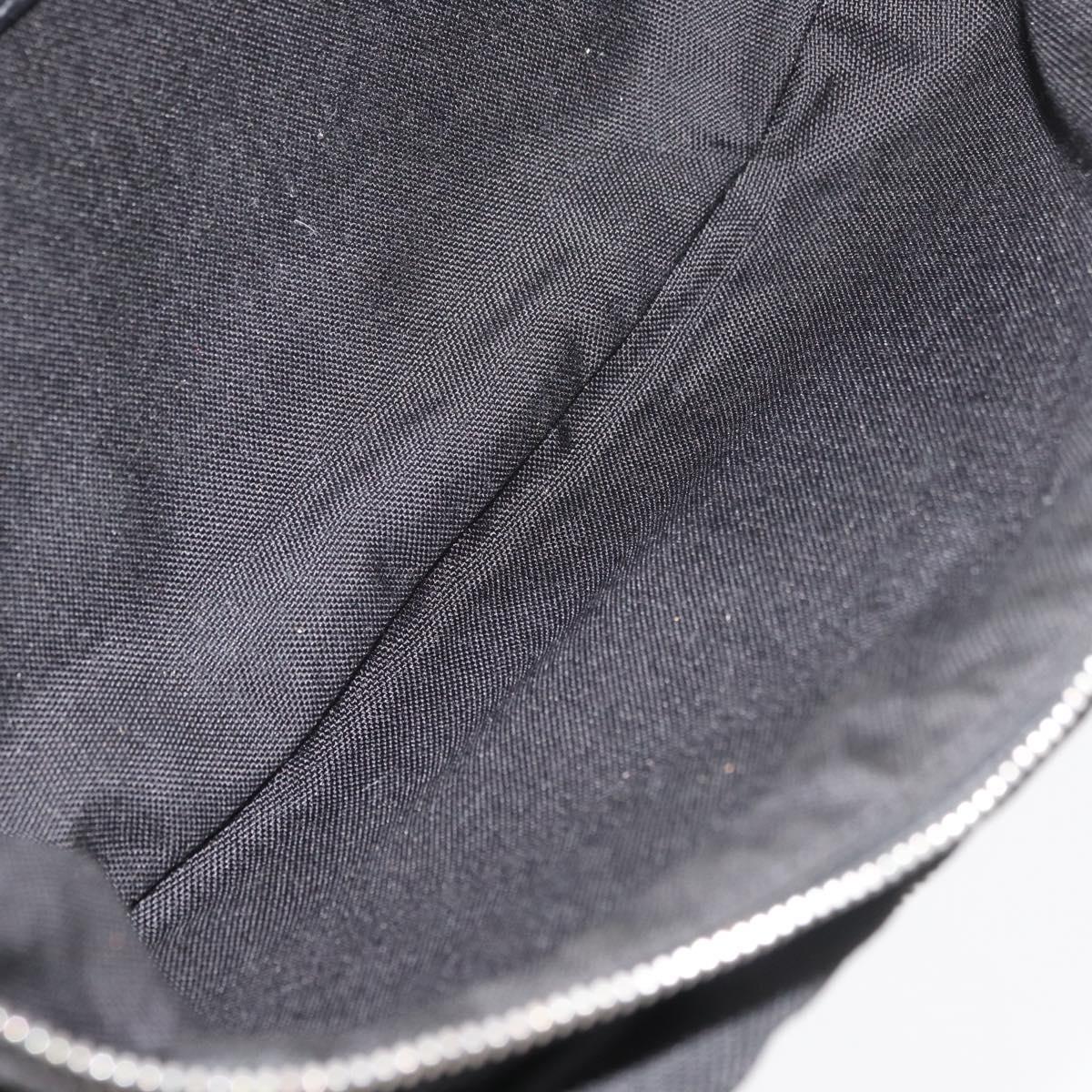 SAINT LAURENT Body Bag Canvas Black Silver 581375 Auth hk3728A