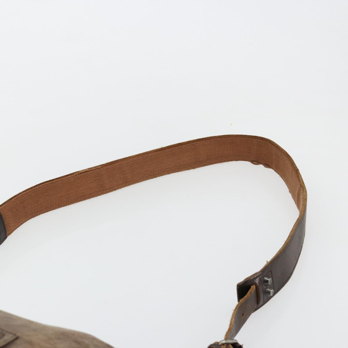BALENCIAGA Bathas Shoulder Bag Leather Brown 163268 Auth hk3741