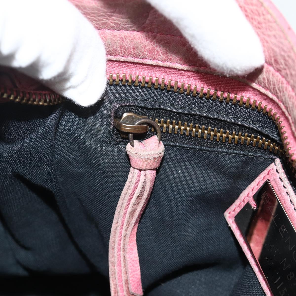 BALENCIAGA City Hand Bag Leather 2way Pink 115748 Auth hk3742A