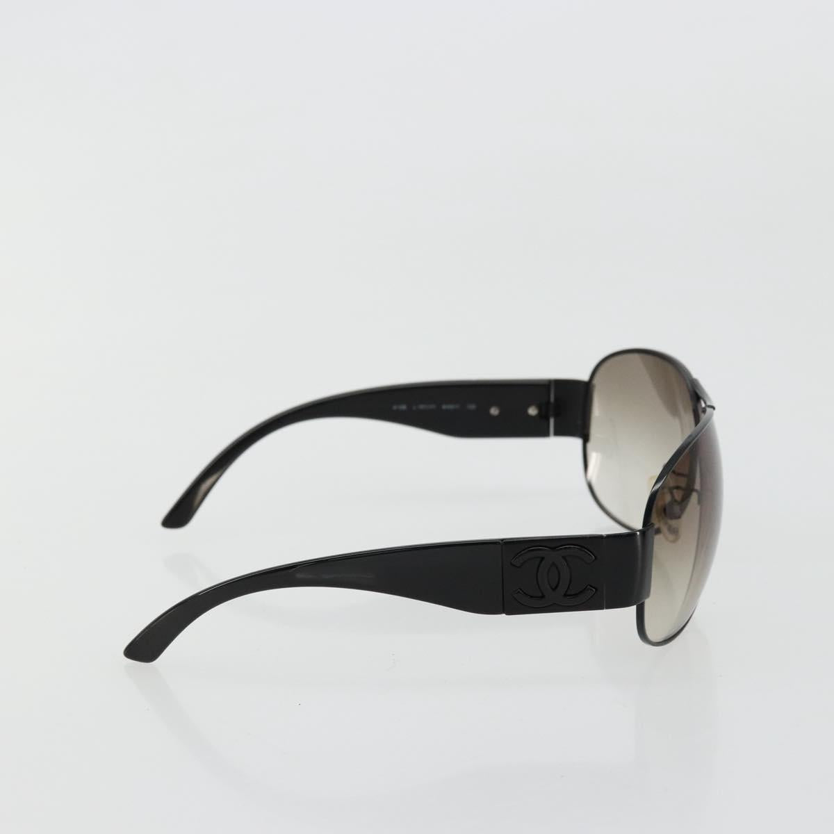 CHANEL Sunglasses plastic Black 4128 CC Auth hk3744A