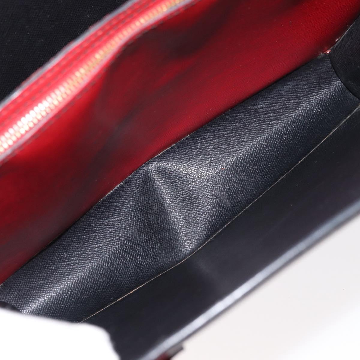 LOUIS VUITTON Epi Bicolor Varenne Hand Bag Black Red M52387 LV Auth hk3749