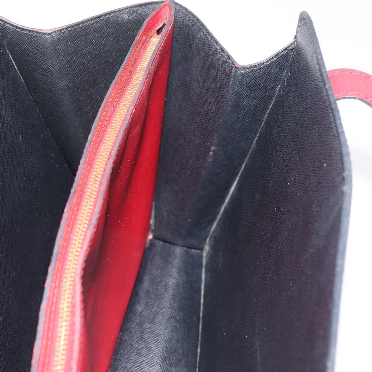 LOUIS VUITTON Epi Bicolor Varenne Hand Bag Black Red M52387 LV Auth hk3749