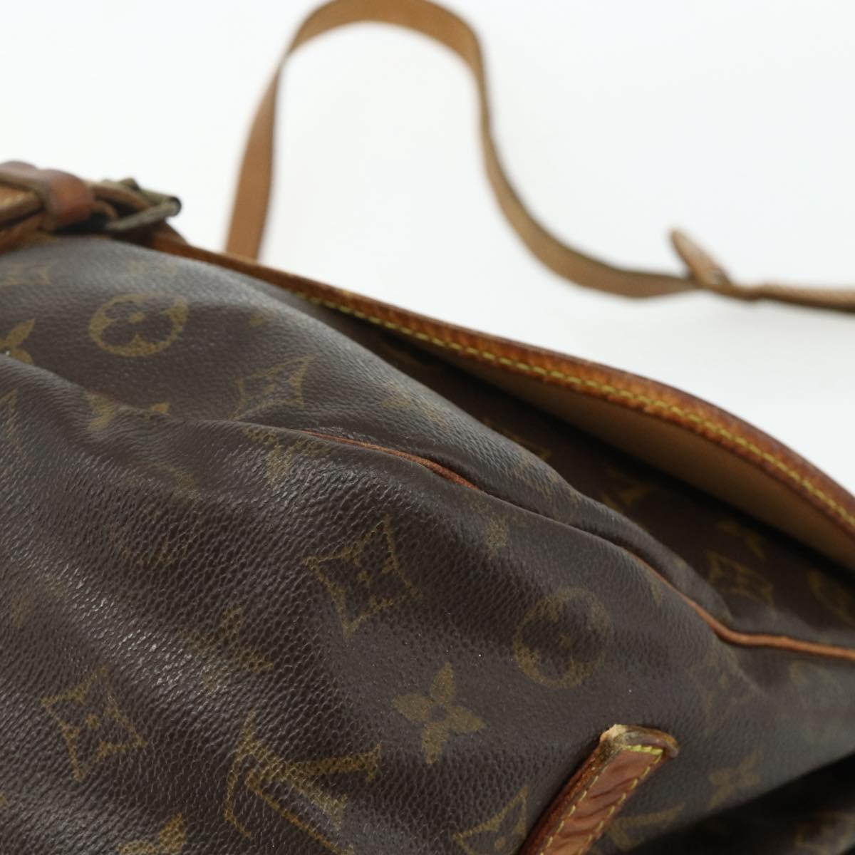 LOUIS VUITTON Monogram Saumur 35 Shoulder Bag M42254 LV Auth hk3754