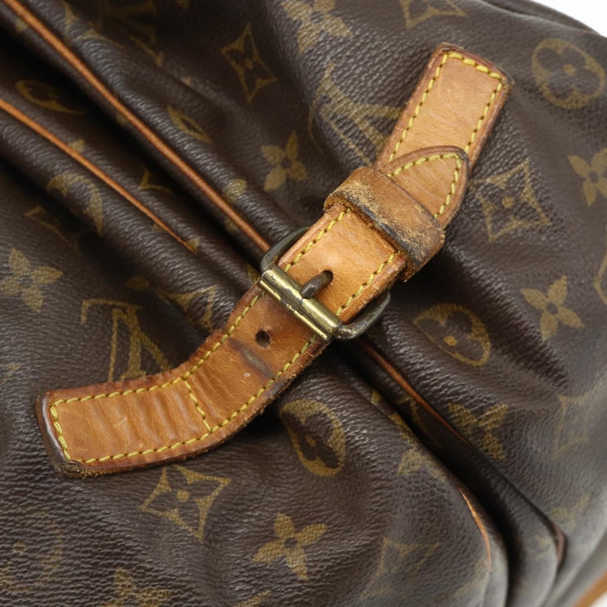 LOUIS VUITTON Monogram Saumur 35 Shoulder Bag M42254 LV Auth hk3754