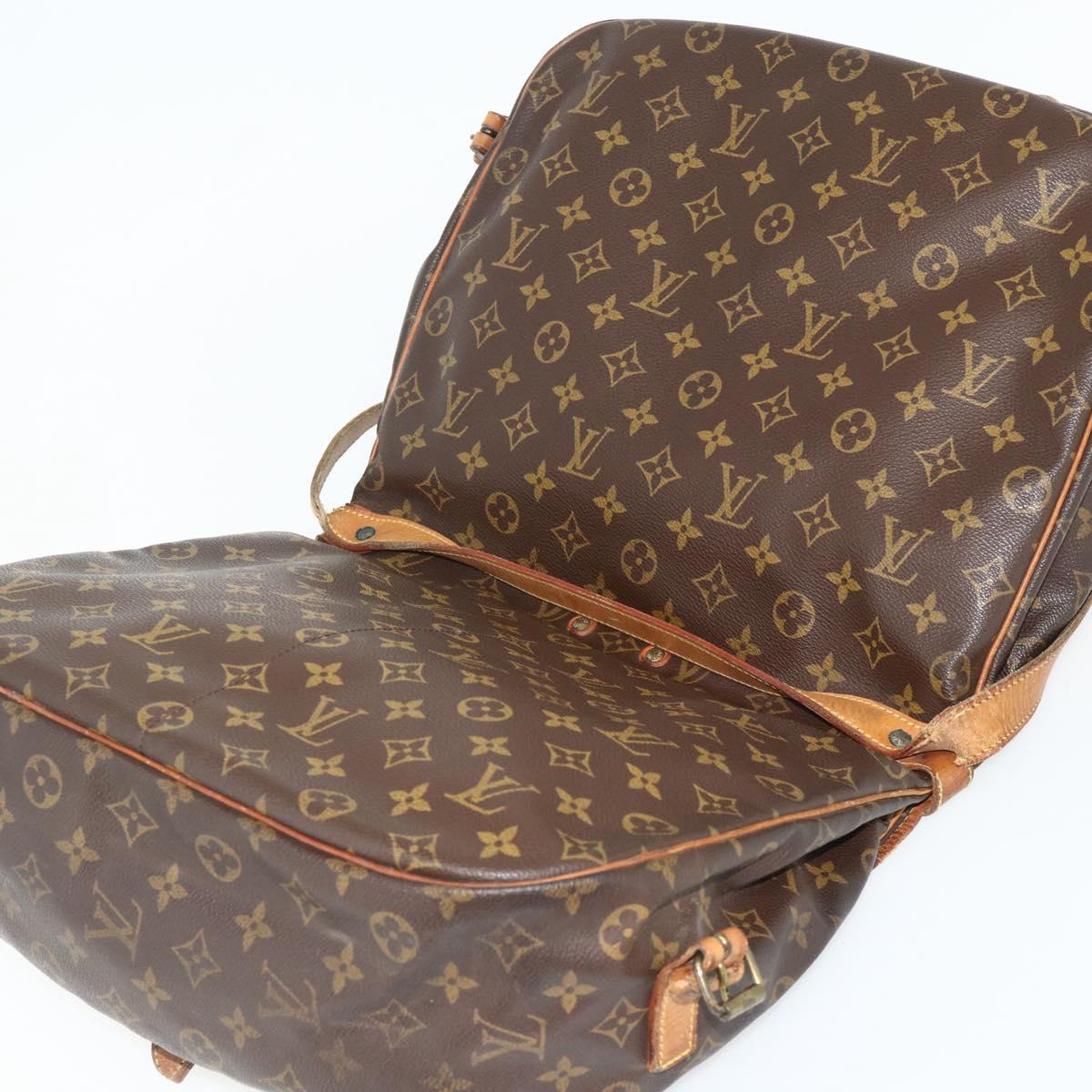 LOUIS VUITTON Monogram Saumur 35 Shoulder Bag M42254 LV Auth hk3754