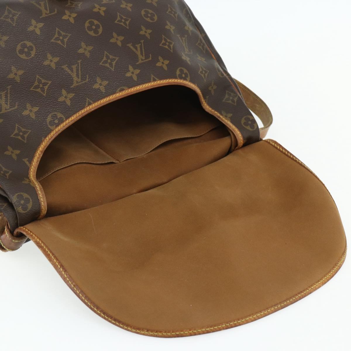 LOUIS VUITTON Monogram Saumur 35 Shoulder Bag M42254 LV Auth hk3754