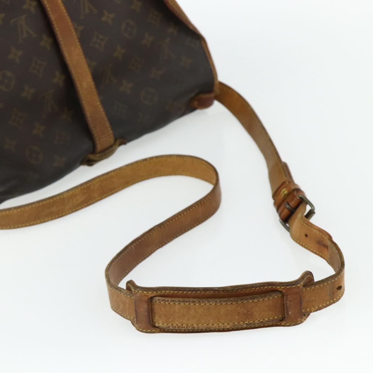 LOUIS VUITTON Monogram Saumur 35 Shoulder Bag M42254 LV Auth hk3754