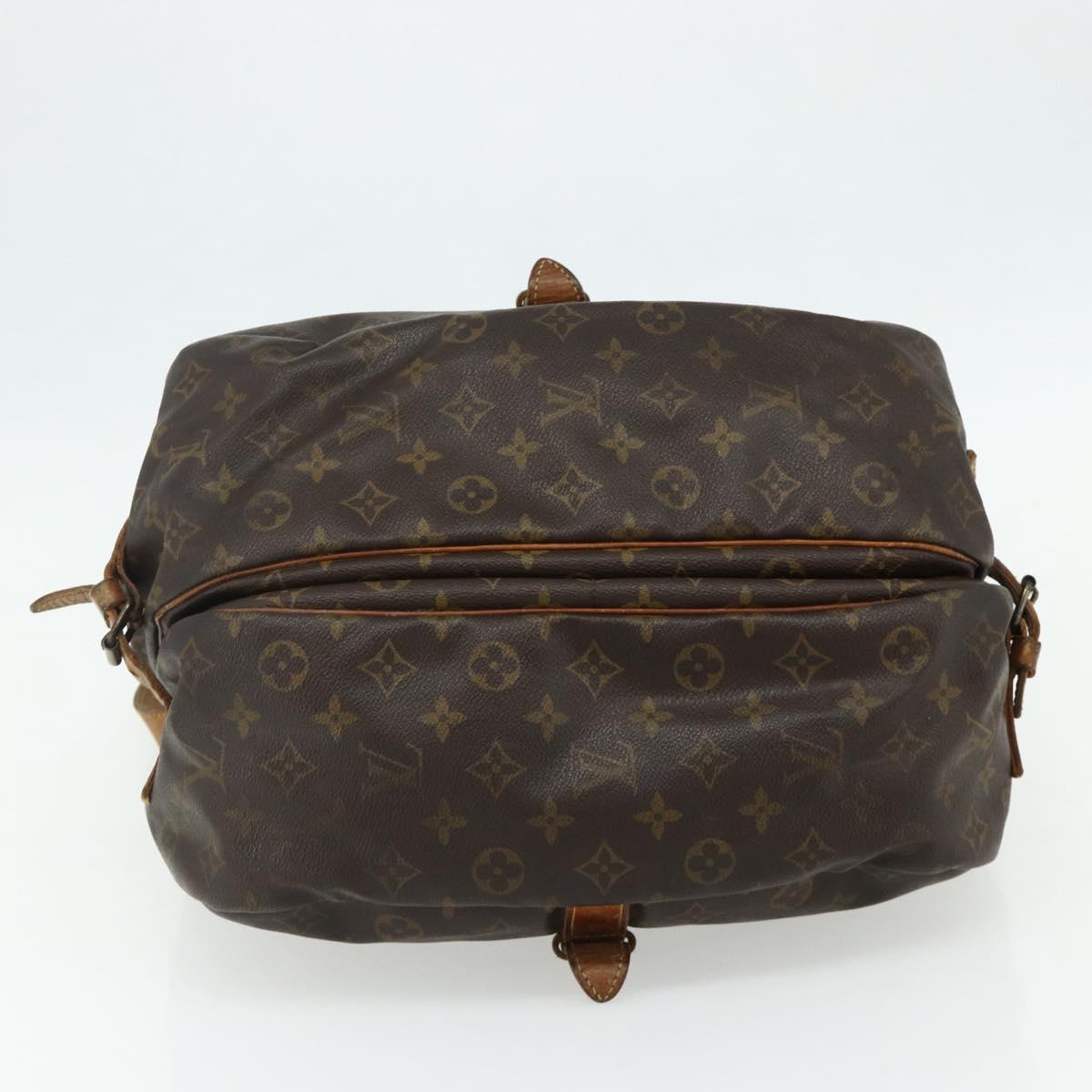 LOUIS VUITTON Monogram Saumur 35 Shoulder Bag M42254 LV Auth hk3754