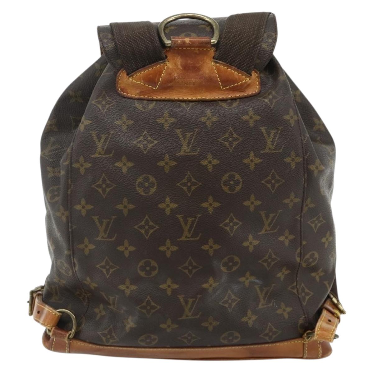 LOUIS VUITTON Monogram Montsouris GM Backpack M51135 LV Auth hk3755