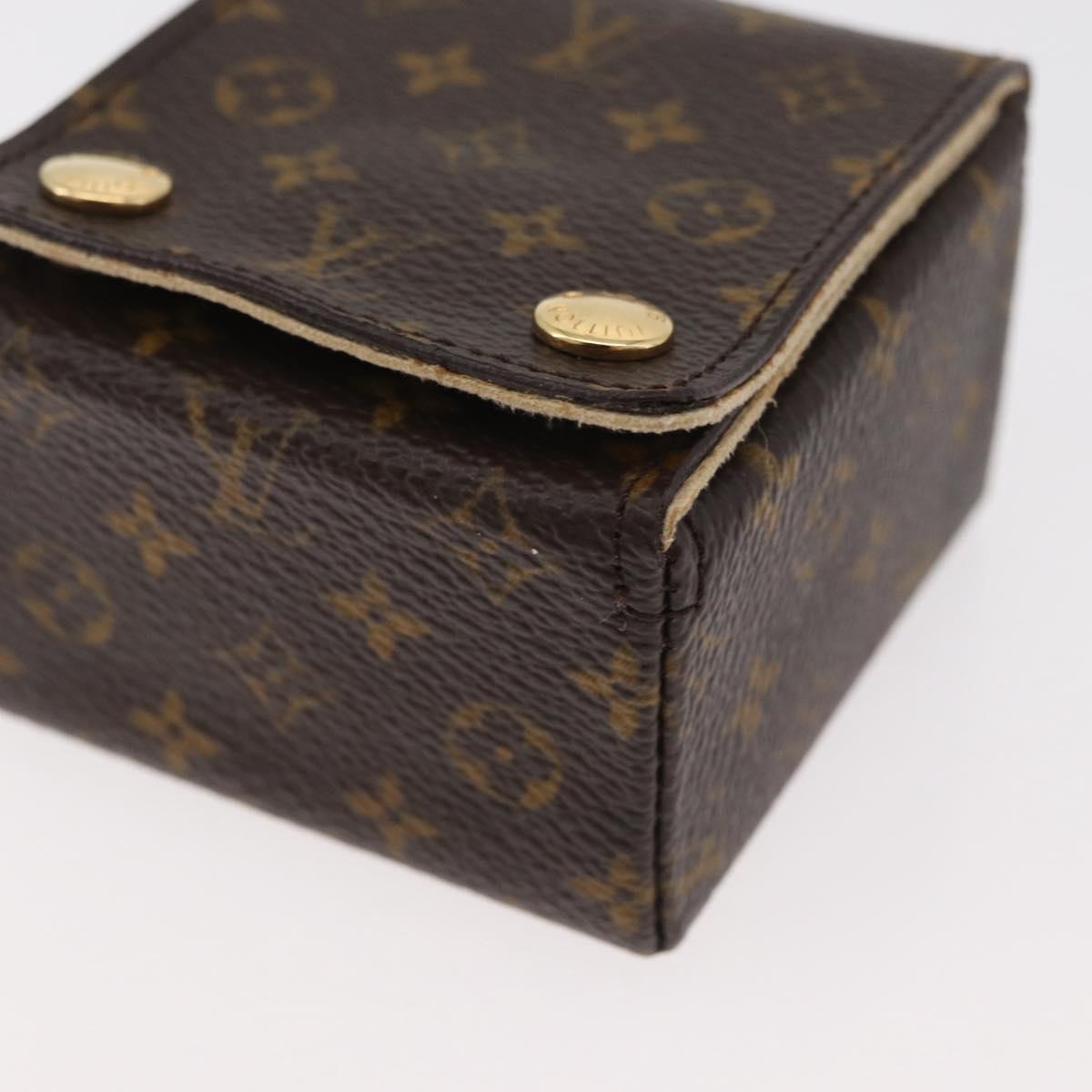 LOUIS VUITTON Monogram Jewelry case Jewelry Box LV Auth hk3762A