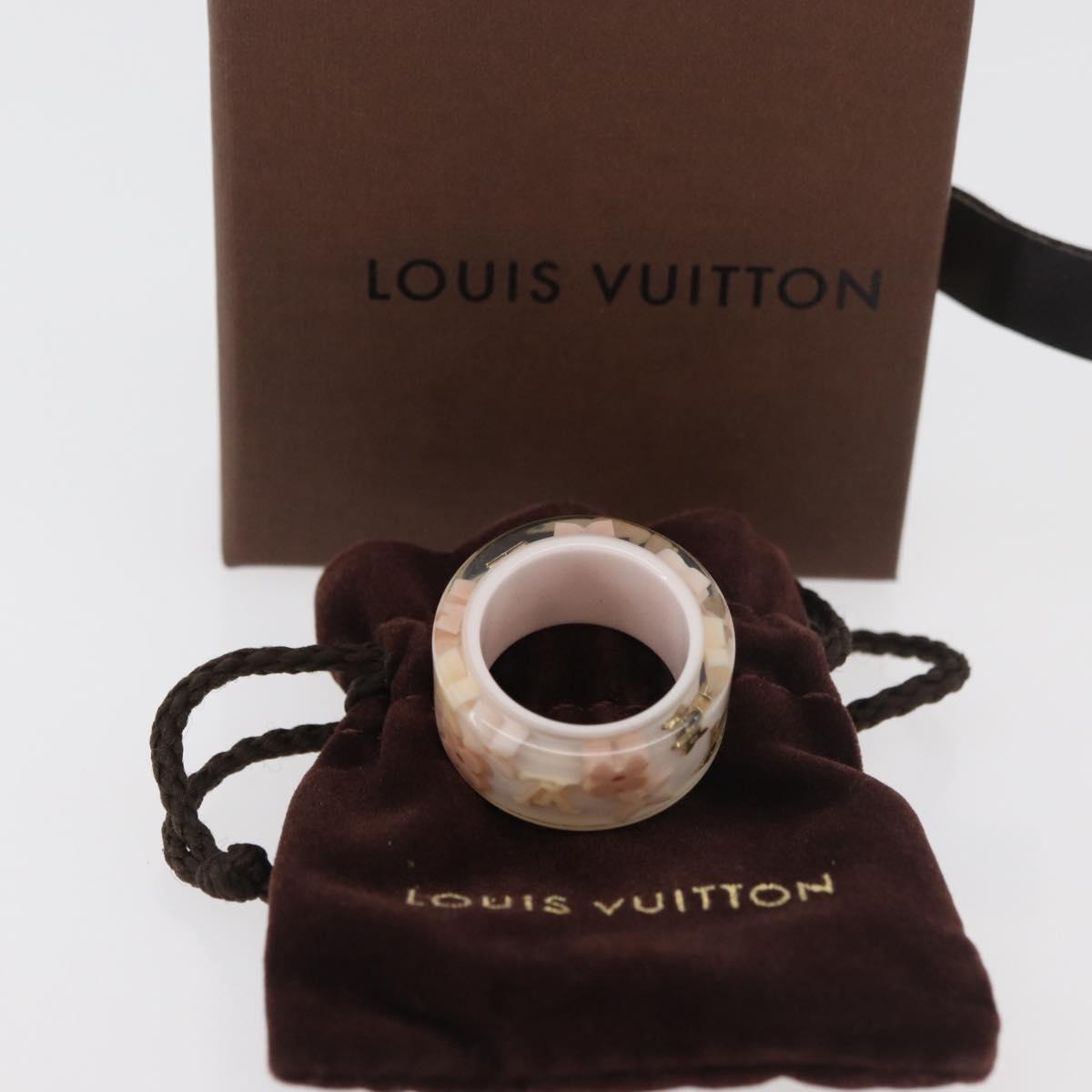 LOUIS VUITTON Berg Farandole Ring plastic M Pink M65816 LV Auth hk3763A