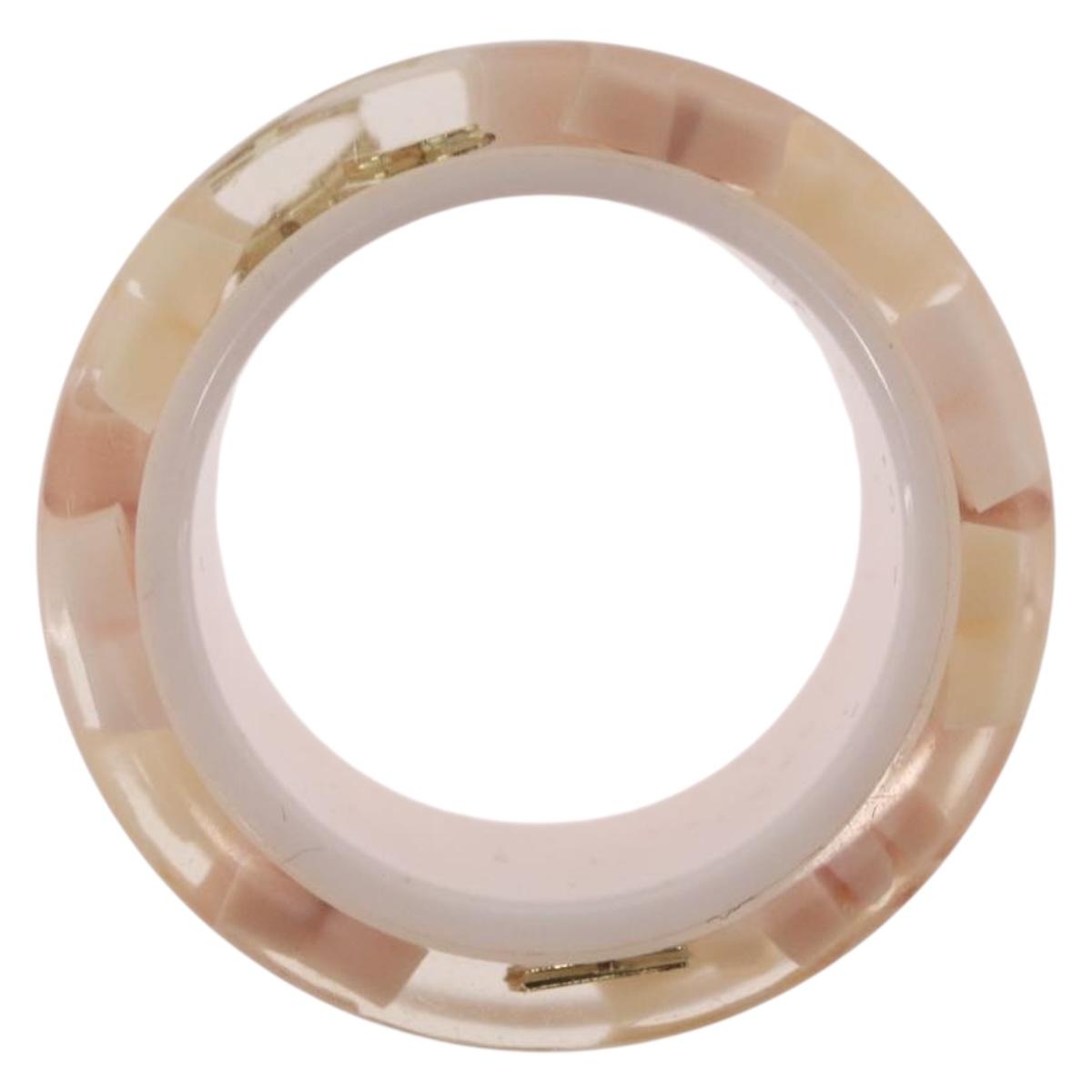 LOUIS VUITTON Berg Farandole Ring plastic M Pink M65816 LV Auth hk3763A