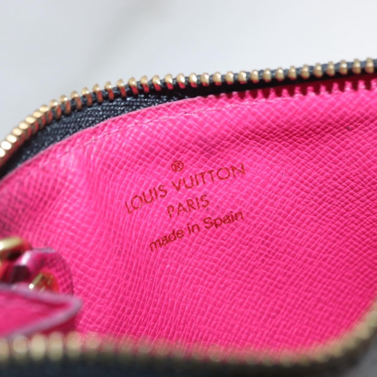LOUIS VUITTON Multicolor Pochette ClesNM Coin Purse Black M60279 LV Auth hk3764