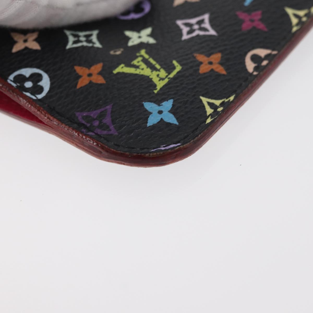 LOUIS VUITTON Multicolor Pochette ClesNM Coin Purse Black M60279 LV Auth hk3764