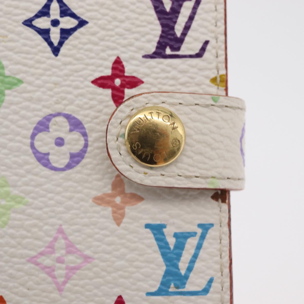 LOUIS VUITTON Monogram Multicolor Agenda Mini Cover White M92653 LV Auth hk3765A