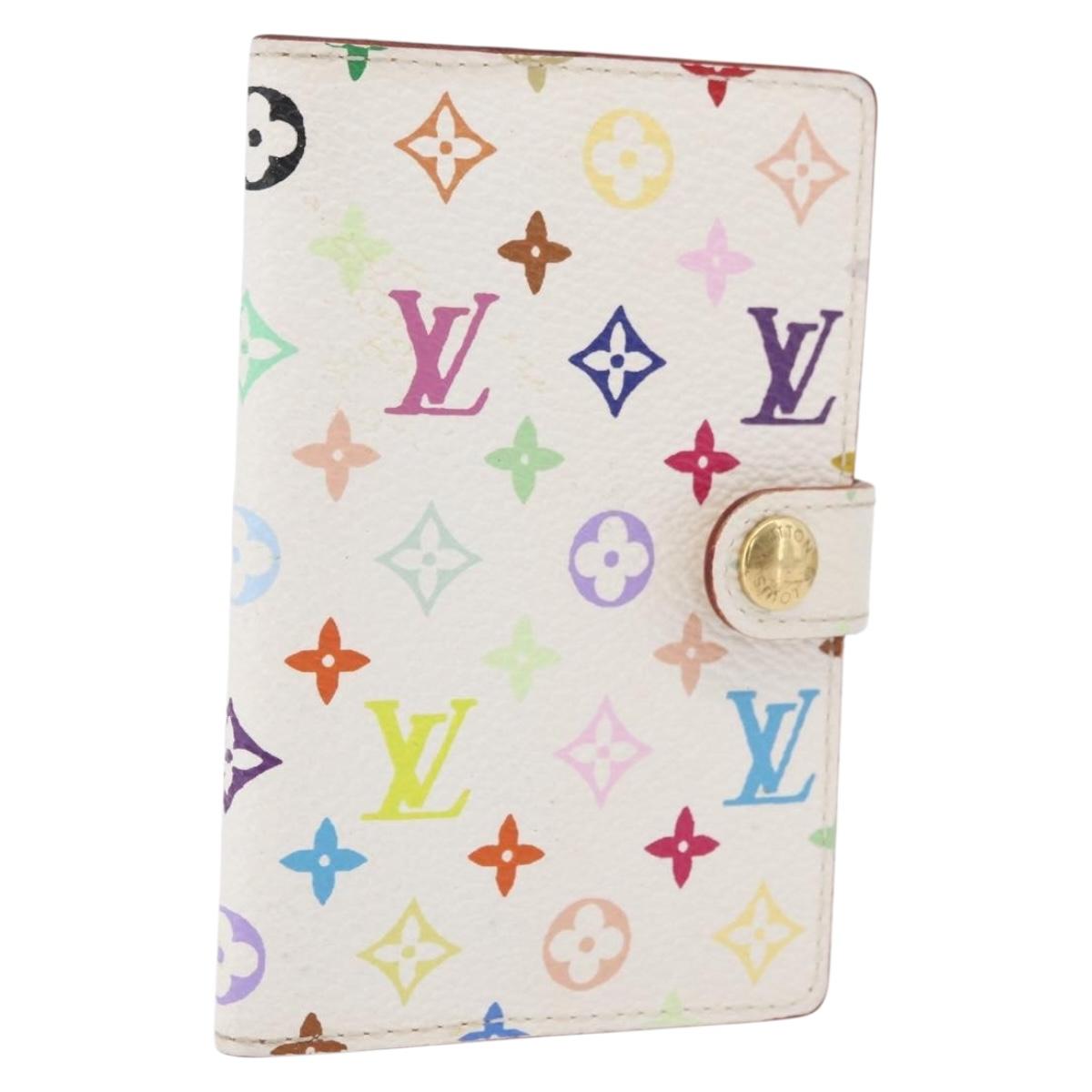 LOUIS VUITTON Monogram Multicolor Agenda Mini Cover White M92653 LV Auth hk3765A
