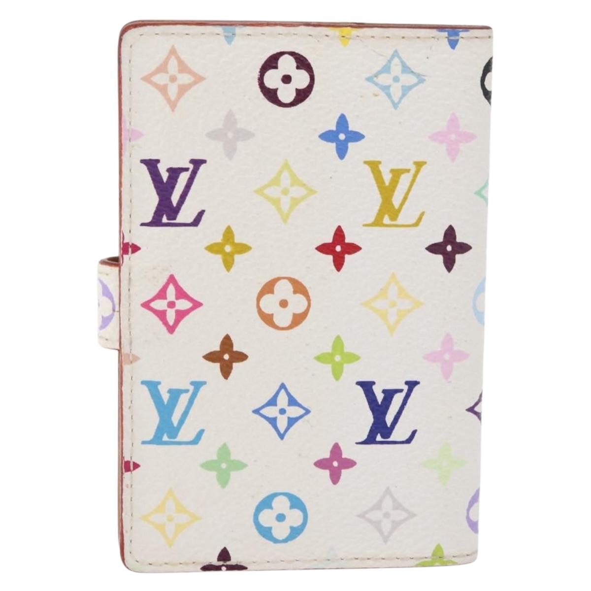 LOUIS VUITTON Monogram Multicolor Agenda Mini Cover White M92653 LV Auth hk3765A