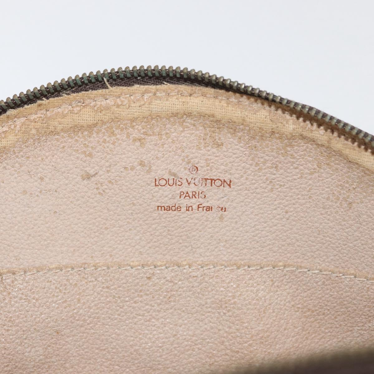 LOUIS VUITTON Monogram Trousse Demi Ronde Cosmetic Pouch M47520 LV Auth hk3767