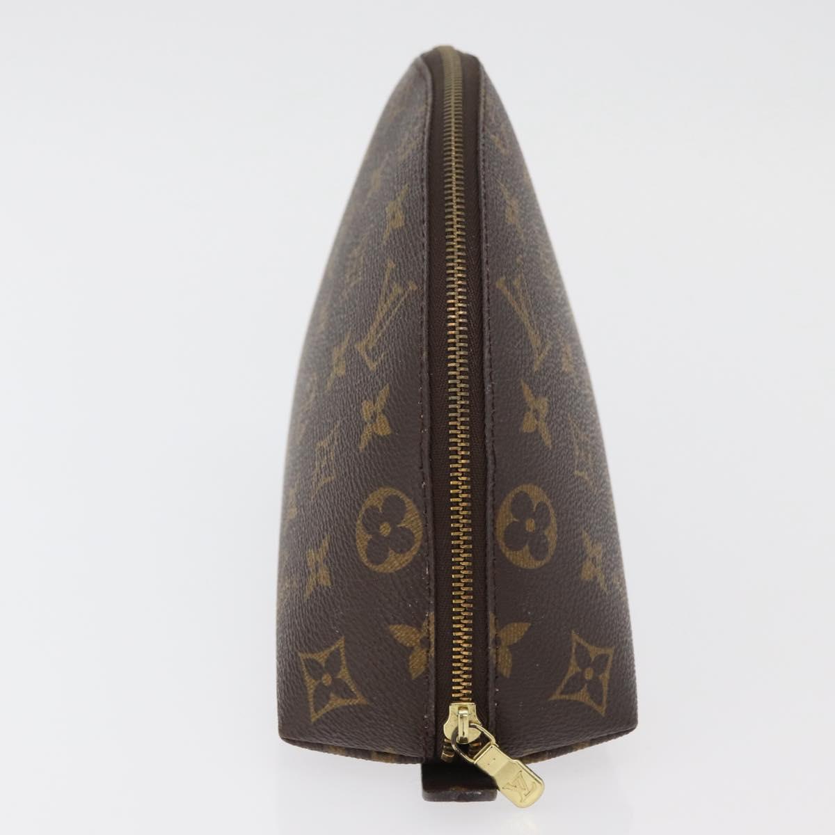 LOUIS VUITTON Monogram Trousse Demi Ronde Cosmetic Pouch M47520 LV Auth hk3767