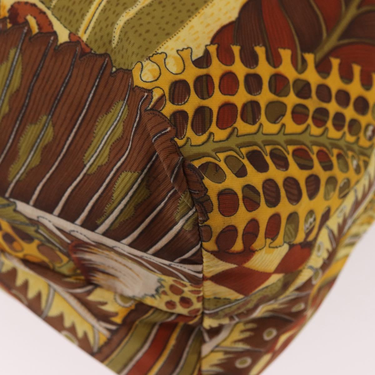 Salvatore Ferragamo Animal Pattern Hand Bag Canvas Multicolor Gold Auth hk3798