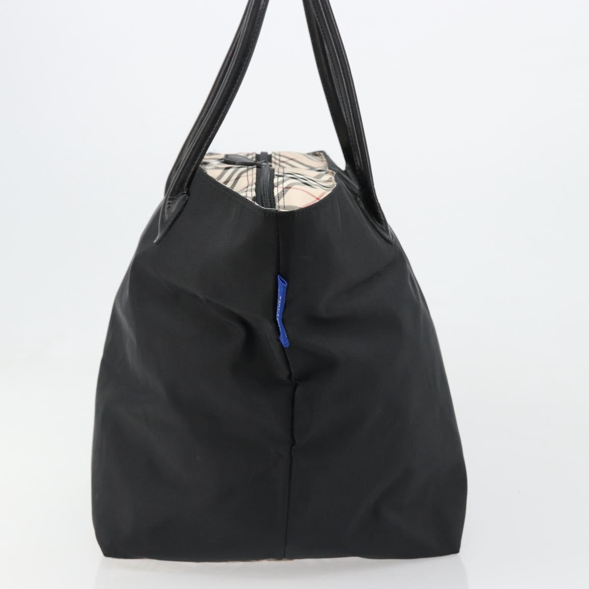BURBERRY Blue Label Tote Bag Nylon Black Auth hk3812