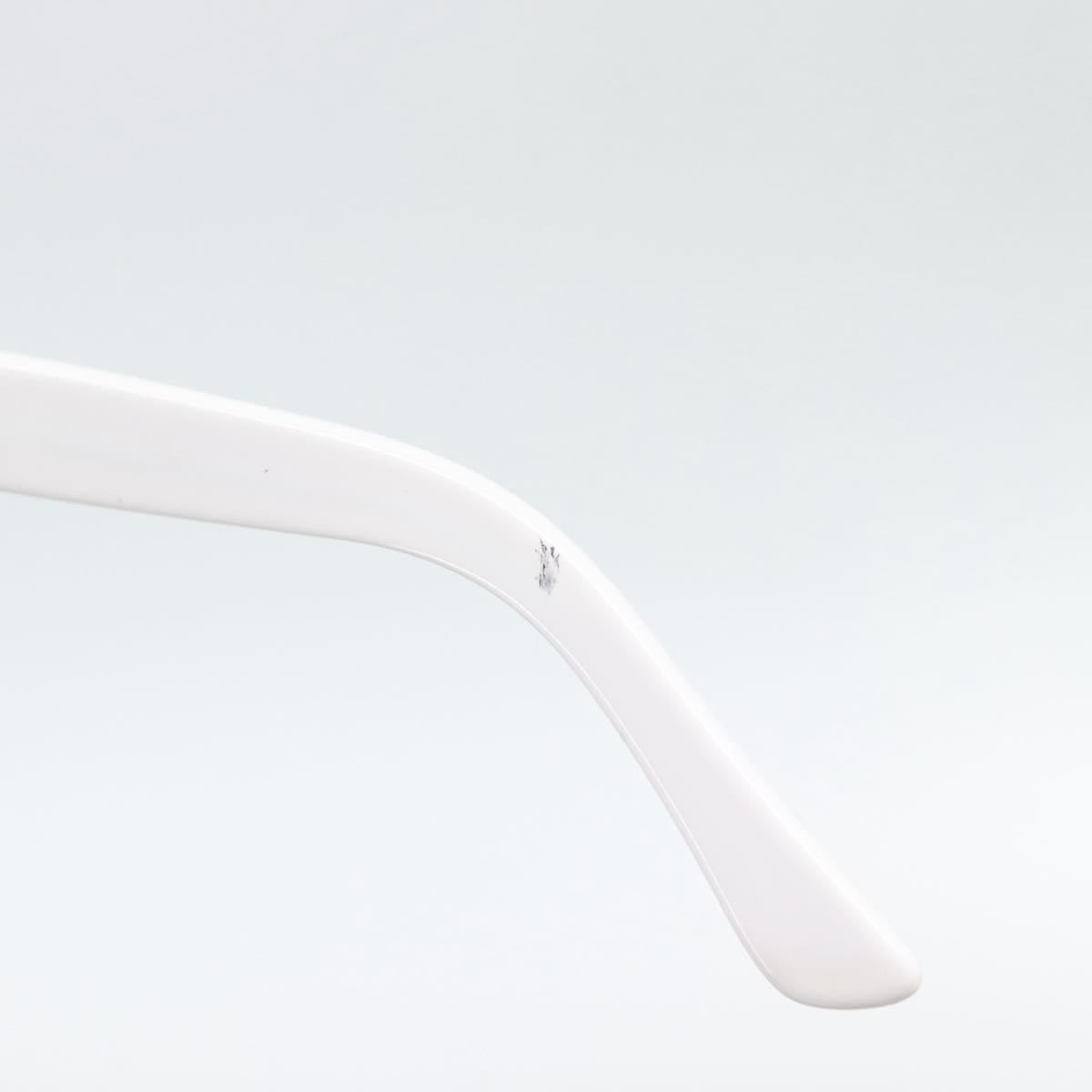 CHANEL Sunglasses Plastic Black White Silver CC Auth hk3828