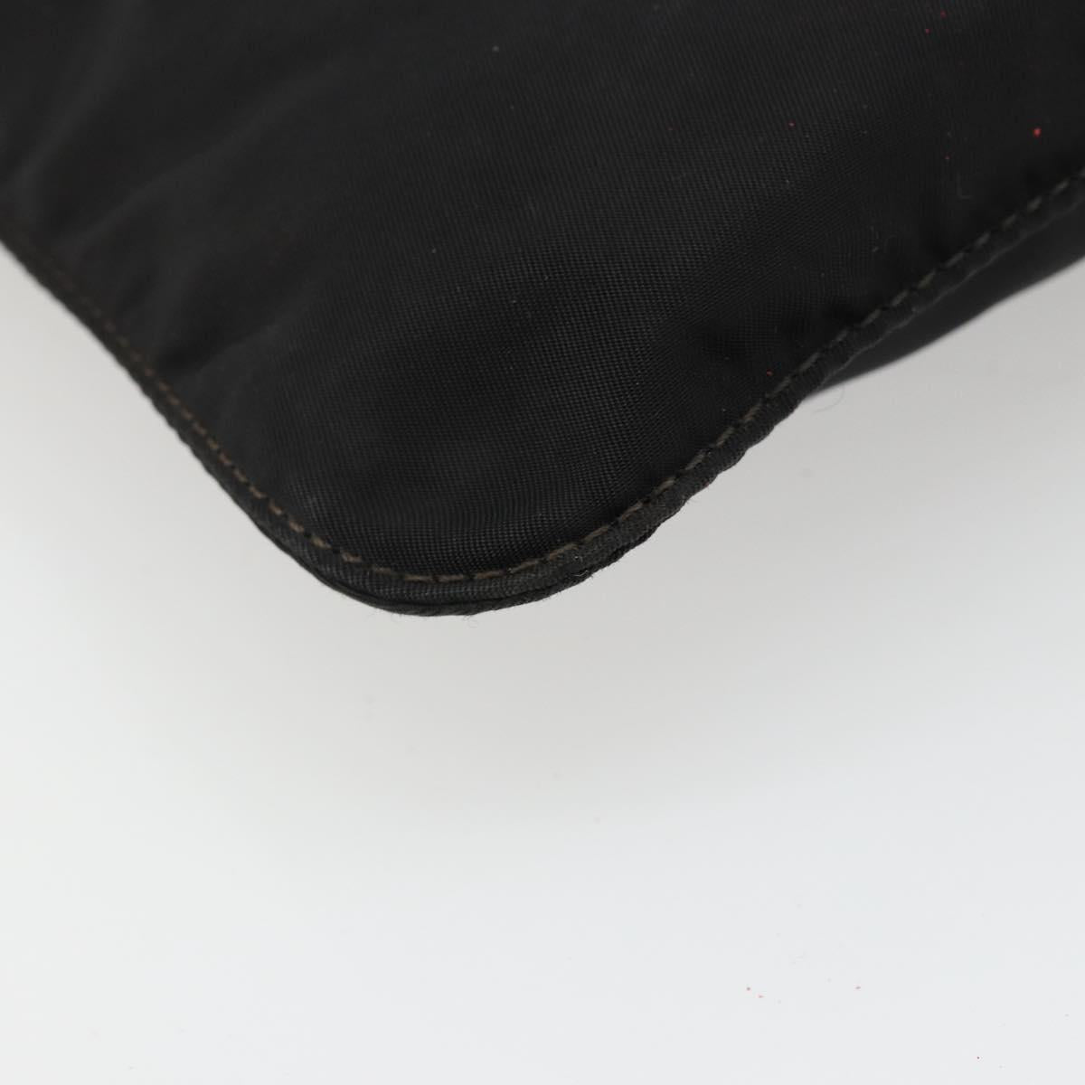 PRADA Shoulder Bag Nylon Black Silver Auth hk3831