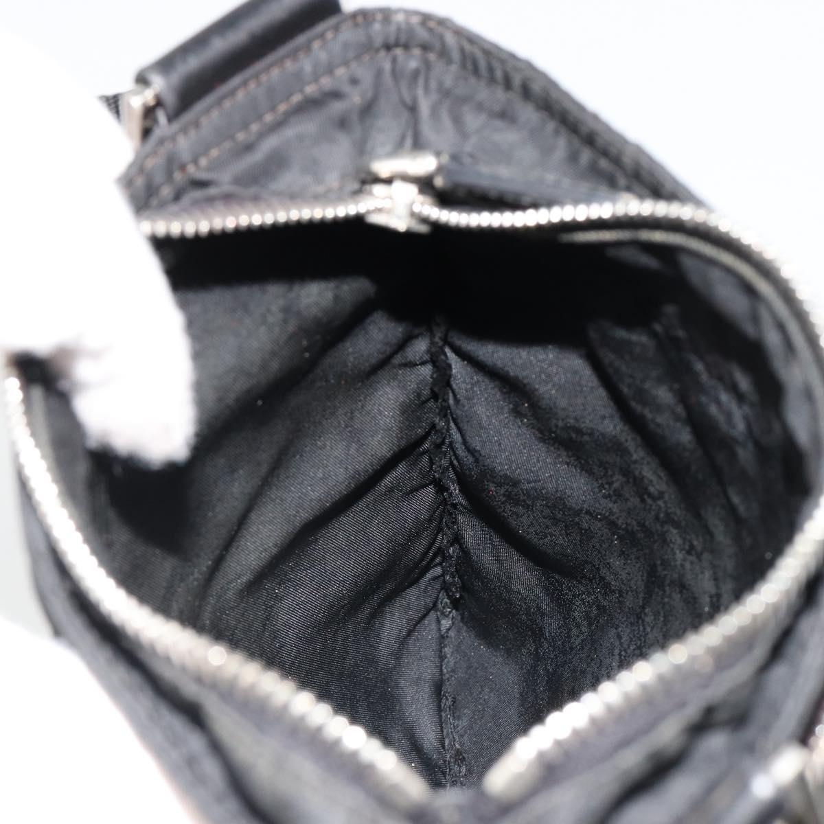 PRADA Shoulder Bag Nylon Black Silver Auth hk3831