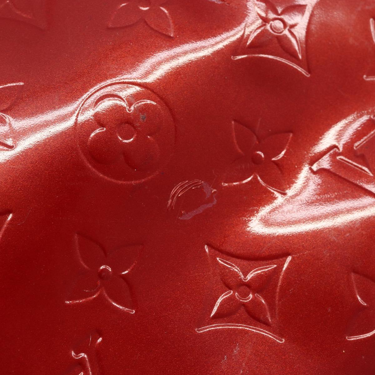 LOUIS VUITTON Monogram Vernis Reade PM Hand Bag Red Rouge M91088 LV Auth hk3834