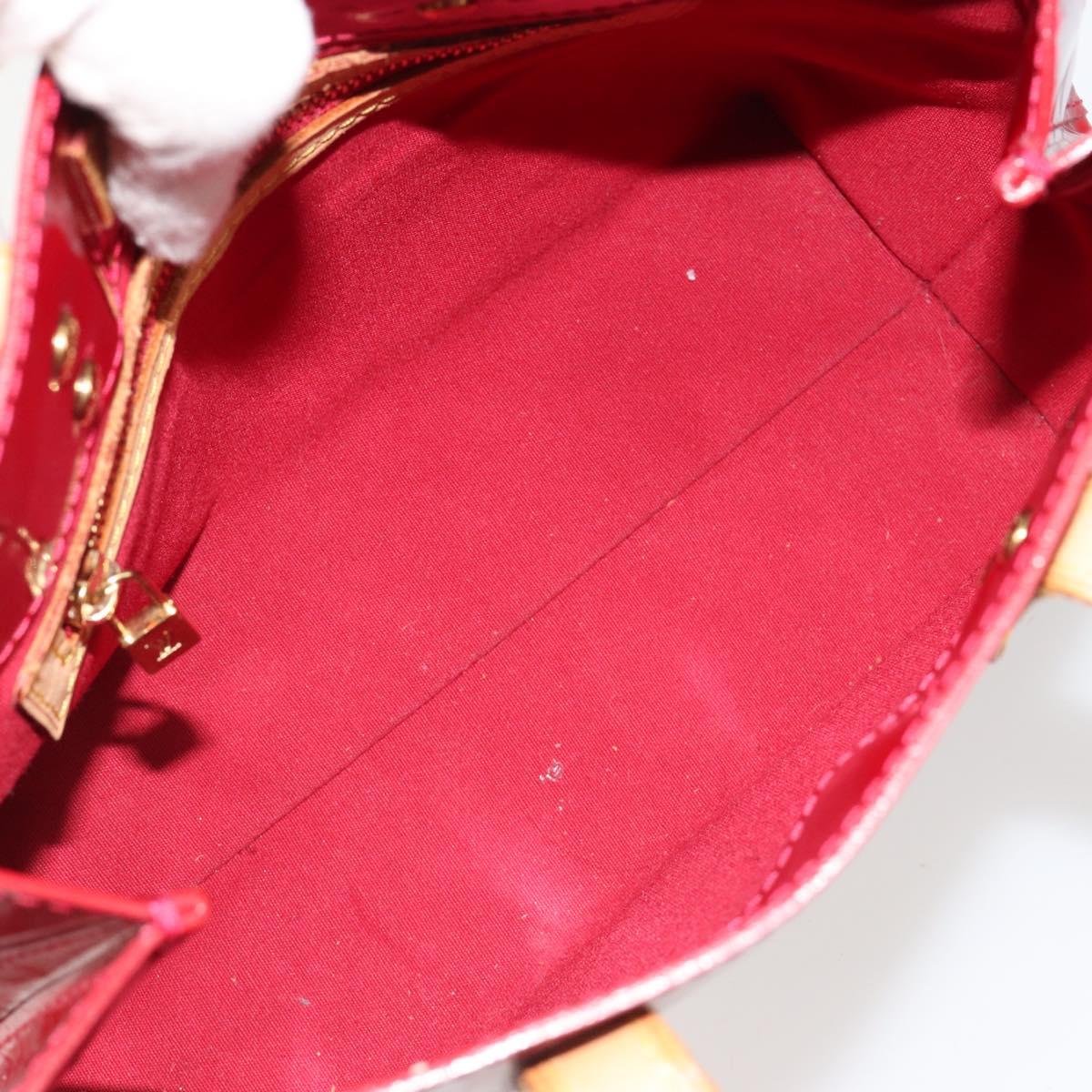 LOUIS VUITTON Monogram Vernis Reade PM Hand Bag Red Rouge M91088 LV Auth hk3834