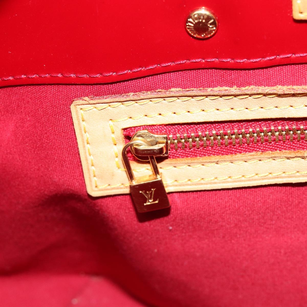 LOUIS VUITTON Monogram Vernis Reade PM Hand Bag Red Rouge M91088 LV Auth hk3834