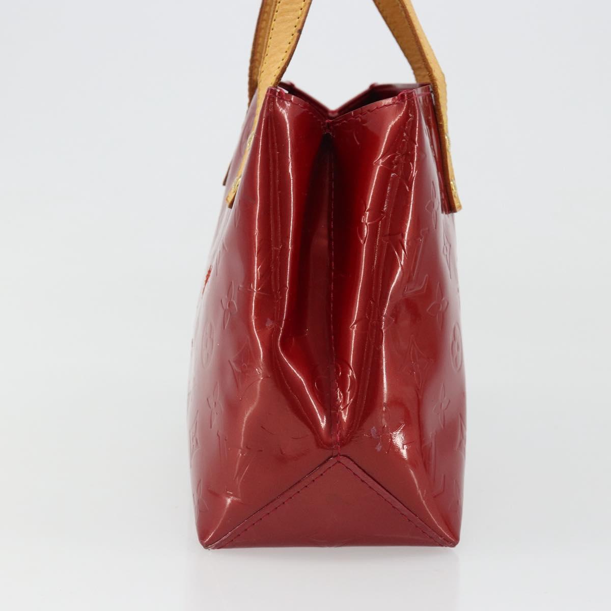 LOUIS VUITTON Monogram Vernis Reade PM Hand Bag Red Rouge M91088 LV Auth hk3834