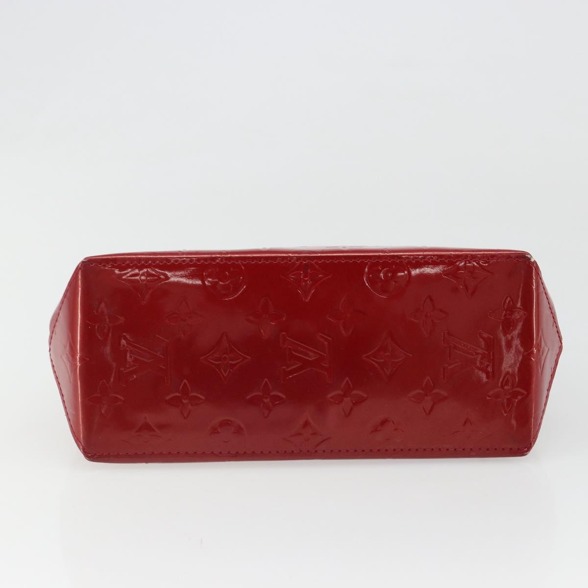 LOUIS VUITTON Monogram Vernis Reade PM Hand Bag Red Rouge M91088 LV Auth hk3834
