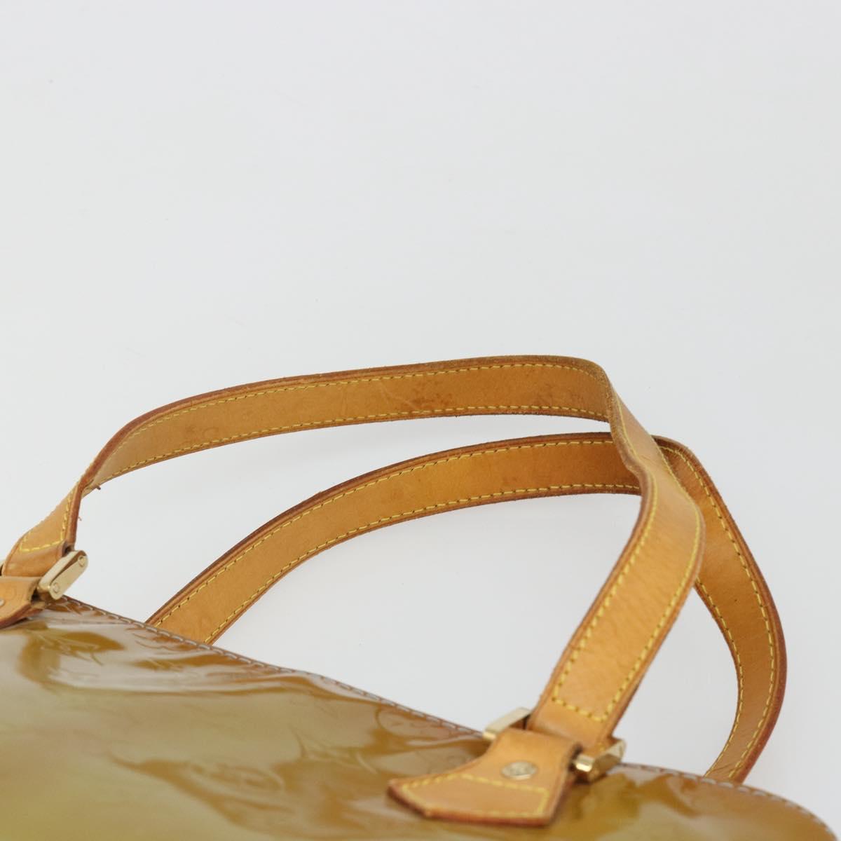 LOUIS VUITTON Monogram Vernis Houston Hand Bag Baby Blue M91005 LV Auth hk3835