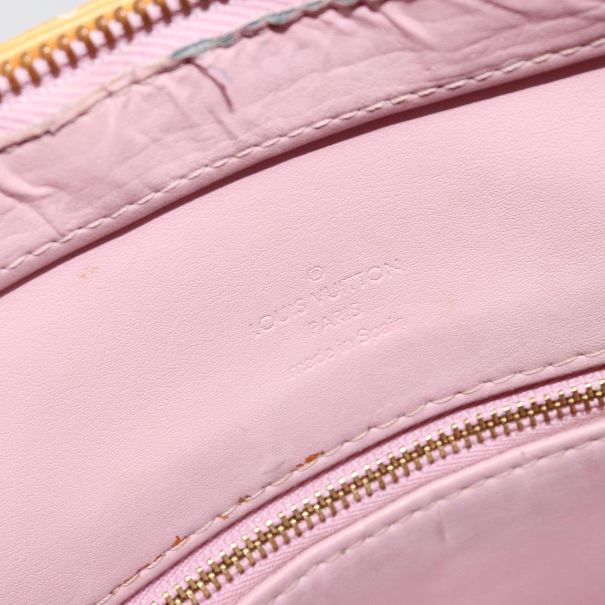 LOUIS VUITTON Monogram Vernis Houston Bag Marshmallow Pink M91302 LV Auth hk3836